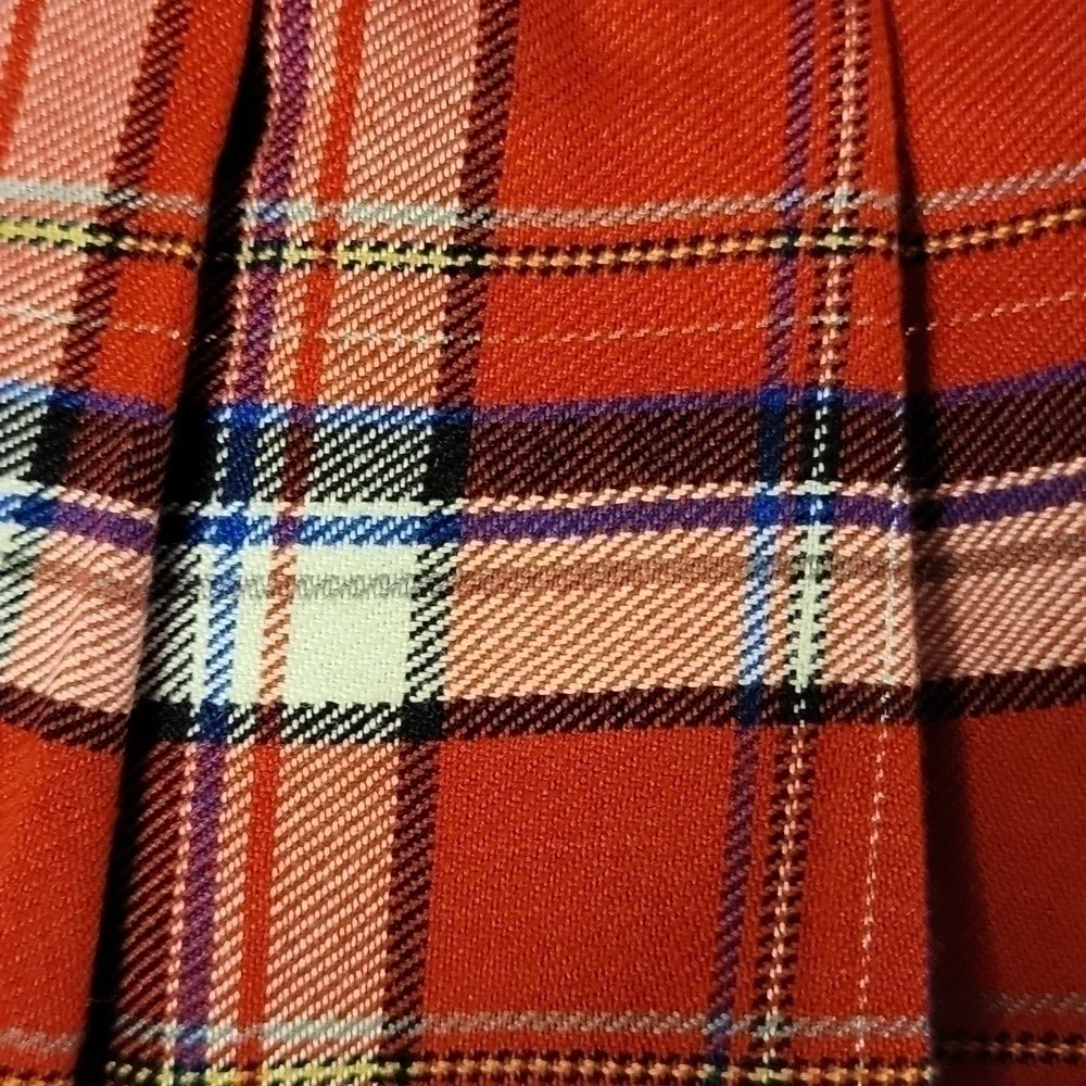 🎓kids Justice School Skirt Sz 6 Red Plaid Skort